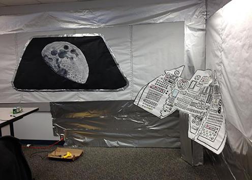 Fun mockup display of the inside of a spacecraft